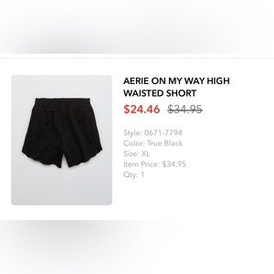 Black aerie high waisted short
